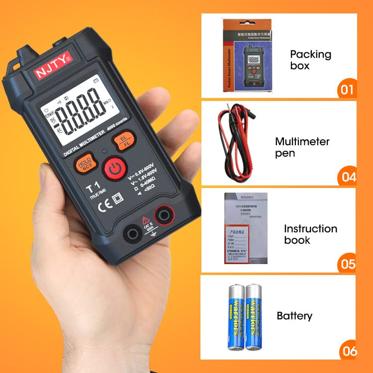 OWUYUXI Digital Multimeter Tester, True Rms 2000 Counts, Voltage Tester,Circuit Tester,Volt Meter,AC/DC Voltage | The Storepaperoomates Retail Market - Fast Affordable Shopping