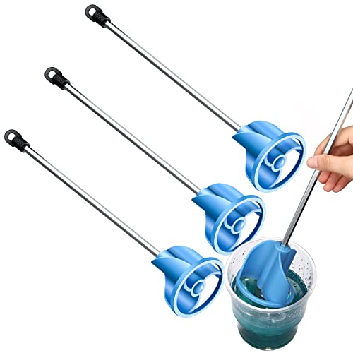 3 Pack Paint Mixer Drill Attachment, Helix Mixer Epoxy Stirrer Paddle for Resin Silicone Concrete Compound Grout Plaster, Mud, Cement Consistent Even Flow Quart or Gallon Mixing Tools, Blue | The Storepaperoomates Retail Market - Fast Affordable Shopping