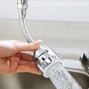 Pinkiou Faucet Sprayer Attachment, Kitchen Sink Sprayer Attachment for Faucet, 360° Rotatable Anti-Splash Faucet Aerator Faucet Nozzle with 3 Modes Adjustment
