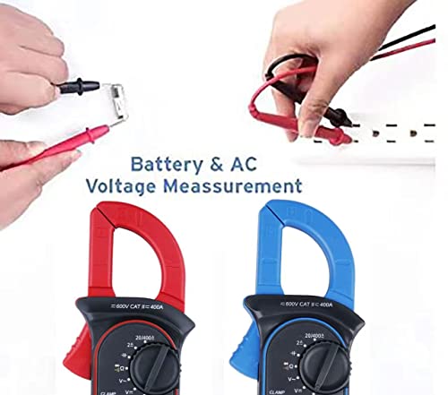 Gloyuda Voltmeter Digital Clamp Meter Multimeter AC Current and AC/DC Voltage Tester with Amp, Volt, Ohm, Continuity, Diode and Resistance Test, Auto-Ranging，Electrical Tester (Red) | The Storepaperoomates Retail Market - Fast Affordable Shopping