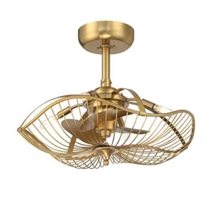 Auri 22″ Ceiling Fan – Aged Brass, 6” Downrod