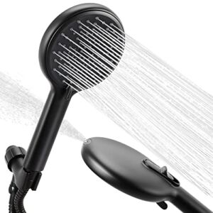 PWERAN Shower Head with Handheld, High Pressure Rain Shower Head with 3 Settings + Build-in Power Wash to Clean Tub, Tile & Pets, 5.9ft Stainless Steel Hose and Adjustable Mount Rainfall Shower Head