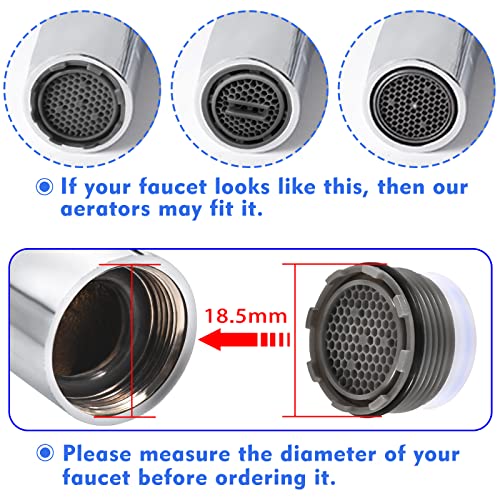 Faucet Aerator M18.5, WeeVeni 6PCS Aerator Replacement for Sink Faucet Flow Restrictor, Kitchen Cache Aerators Bathroom Sink Aerator with Key Removal Wrench Tool (18.5 MM) | The Storepaperoomates Retail Market - Fast Affordable Shopping