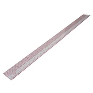 Heyiarbeit Beveled Transparent Ruler, 60cm / 23.6-inch Clear Ruler, Inch Metric Ruler, Graph Transparent Ruler, Plastic Measuring Tool Ruler for Clothes Design 1Pcs