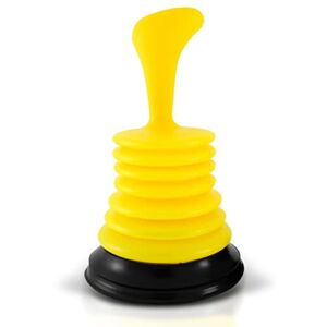 Meadow Lane Mini Sink Plunger with Ergonomic Handle, Kitchen Drain Plunger, 4.5″ x 4.5″ x 7.5″, Strong Suction Power to Unclog Slow Sinks, Drains, Tubs, Showers, Yellow 1-Pack