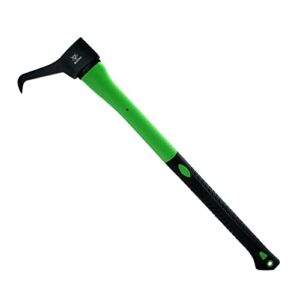 WICING Hookaroon 28 Inch, Pickaroon Forged Steel, with Anti-Slip & Shock Reduction Grip, for Log Lifting and Moving Wood Firewood Tool