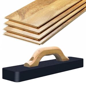 NAACOO Tapping Block, Flooring Tools – Heavy Big Tapping Block for Vinyl Plank Flooring with Big Wood Handle, No Need Hammer – Knock 1-2 Times to Complete Flooring Installation(15-1/2inch)