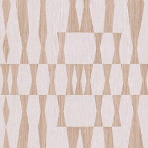 Tempaper Beige Textured Grasscloth Geo Removable Peel and Stick Wallpaper, 20.5 in X 16.5 ft, Made in The USA