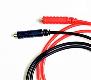 Pack of Two Low Voltage terminals, connectors, thermostats, Control Boards and Other switches Testing, Jumping Magnetic Wire (Black /RED)