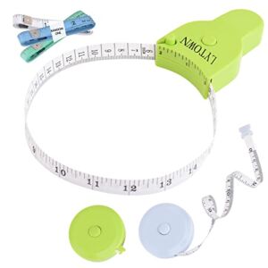 Body Measuring Tape 60 Inch (150cm) – 4PCS Retractable Measuring Tape for Body Accurate Way to Track Weight Loss Muscle Gain by One Hand, Easy Body Tape Measure