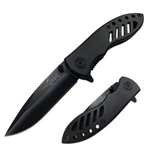 XIPHIAS Practical Folding Pocket Knife with Deep Pocket Clip, Black, XK042, 6.5″ Overall(Pocket Knife)