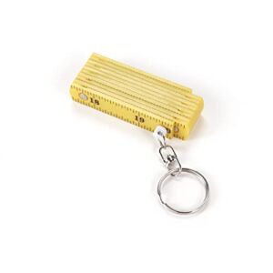 MSR Imports Mini Keychain Ruler – Fold Up Portable Measure Tool – Set of 2,Yellow