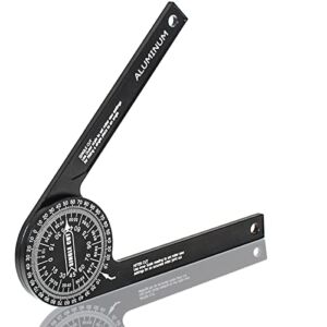 Mitter Saw Protractor Miter Angle Finder 7 Inch Aluminum Miter Saw Protractor Featuring Precision Laser-Inside & Outside Miter Angle Finder for Carpenters & Building Trades