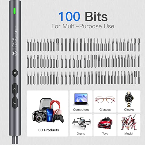 UF-TOOLS Mini Electric Screwdriver Set, 120 in 1 Small Portable Cordless Power Screwdriver Set, with 100 Precision Bits & LED Light & 20-bit Tool Set Handy Repair Tool, for Phone Watch Camera Laptop | The Storepaperoomates Retail Market - Fast Affordable Shopping