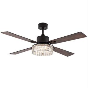 River of Goods 52 Inch Transitional Integrated LED Ceiling Fan with Remote, Silver
