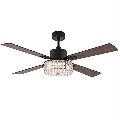 River of Goods 52 Inch Transitional Integrated LED Ceiling Fan with Remote, Silver | The Storepaperoomates Retail Market - Fast Affordable Shopping
