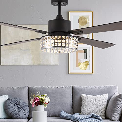 River of Goods 52 Inch Transitional Integrated LED Ceiling Fan with Remote, Silver | The Storepaperoomates Retail Market - Fast Affordable Shopping