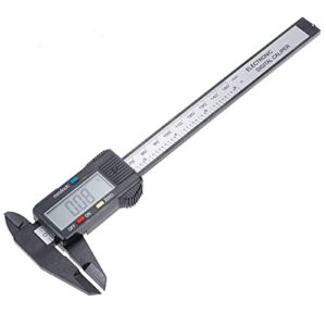 kkhouse Digital Caliper 6 inch Electronic Vernier Caliper 100mm Calliper Micrometer Digital Ruler Measuring Tool 150mm 0.1mm (150mm Black), 6 to 7.9 Inches