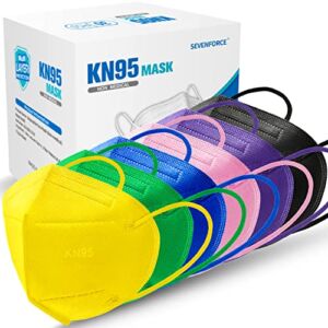 KN95 Face Masks, 1 Count (Pack of 30) for Adult – 5-Ply Disposable Face Mask, Breathable and Comfortable Safety Mask(Adult/Teen-Size,6 Color Set-A)