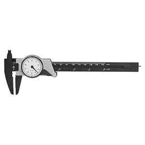 Pure Plastic Dial Vernier Caliper with Dial Plastic Vernier Caliper Gauge ABS 0‑150mm High Precision Portable Shockproof Metric Measuring Tool for Laboratory Home