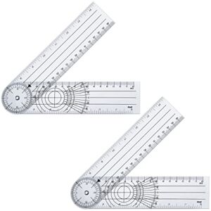 Plastic Goniometer Quick Angle Protractor Clear Angle Finder Angle Ruler with 7 Inch Arm Angle Measurement Tool for School Office Measuring Drawing Woodworking Designers Architects Students Work (2)