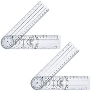 Plastic Goniometer Quick Angle Protractor Clear Angle Finder Angle Ruler with 7 Inch Arm Angle Measurement Tool for School Office Measuring Drawing Woodworking Designers Architects Students Work (2) | The Storepaperoomates Retail Market - Fast Affordable Shopping