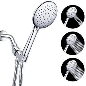 Klabb shower set K-5 High Pressure Chrome Face Handheld Shower 4.7 inches with Hose with 3 function.Power Massage+Rainfall+Trickle