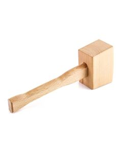 QWORK Wooden Mallet, 9.5″ Manual Ice Hammer Mallet Beech Solid Carpenter Wood Hammer Woodworking Hand Tool