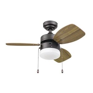 Patriot Lighting Gibson Street 30″ Bronze Indoor LED Ceiling Fan