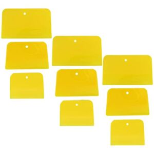 ABN Automotive Body Filler Spreader – 3 Sizes – 9pc Reusable Plastic Puddy Scraper Set for Fillers, Putties, and Paint