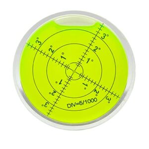 WOYISEPG Circular Bubble Level Round Bubble Spirit Levels Use for RV, Travel Trailer, Motorhome, Turntable, Tripod (60x12mm)