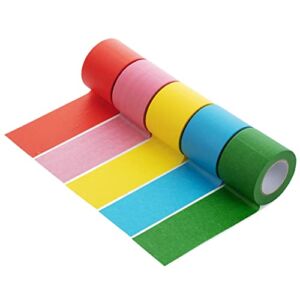 Mr. Pen- Colored Masking Tape, 16 Yards Per Roll, 2 Inch Wide, 5 Rolls, Colored Painters Tape, Paper Tape, Colored Tape Rolls, Craft Tape, Art Tape, Labeling Tape, Colorful Masking Tape