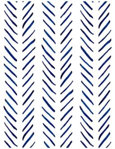 HaokHome 96101-1 Modern Brush Strokes Stripes Peel and Stick Wallpaper Removable Navy/White Chevron Vinyl Contact Paper Mural for Home Decor 17.7in x 9.8ft