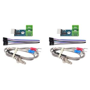 AEDIKO 2 Sets MAX6675 Module DC 3-5V with K Type Thermocouple Temperature Sensor Set with M6 Screw