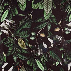 VEELIKE Leaf Wallpaper Peel and Stick Wallpaper 17.7”x118” Jungle Fruits Birds Leaf Floral Wallpaper Removable Self Adhesive Contact Paper Decorative for Bedroom Walls Cabinets Shelves Liners