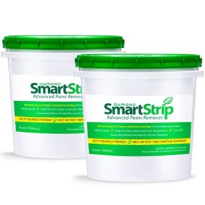 Smart Strip Advanced Paint Remover – Strips Up to 15 Layers of Acrylic, Latex, Oil, & Water-Based Paints, Varnishes, Stains, & Coatings Usually in One Application – DIY Friendly – 2 Quarts