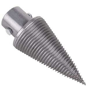 Free2Buy Log Wood Splitter Cone Splitting Hammer Drill Screw Cleaver Left Thread Steel Home – Accessories Outdoor Camping Farms Sportily Bit (120mm Right Thread)