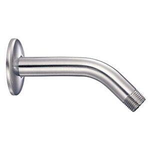 Shower Arm 6 Inch Solid Stainless Steel Pipe and Flange, Aisoso Wall Mounted for Fixed Shower Head, Chrome Finish Silver