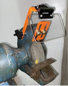 ATS Machine Safety Solutions Universal Bench Grinder Shields | Baldor Grinder Eye Shield Assembly PAIR (Large) Orange UGS-2