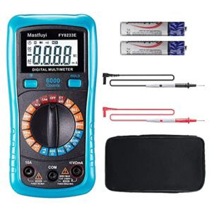 Digital Multimeter, True RMS 6000 Counts, Multi Tester with Contactless Voltage Detection, Backlit LCD Display, Auto-Ranging Tests for Voltage, Current, Resistance, Continuity, Diode