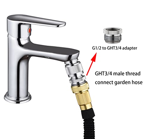 Sink Faucet Quick Connector,Faucet Adapter for Sink Connection Shower Hose/Garden Hose,Faucet Connector for Garden Hose, Washing Machine,Pet Bathing Chrome | The Storepaperoomates Retail Market - Fast Affordable Shopping