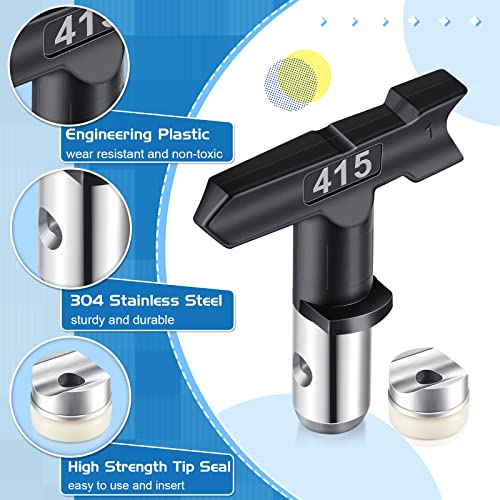 Spray Tips Reversible Spray Tip Airless Spray Nozzles for Airless Paint Spray Guns and Airless Sprayer Spraying Machine (5, 211, 313, 415, 517, 623) | The Storepaperoomates Retail Market - Fast Affordable Shopping