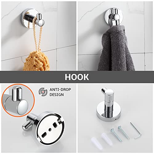 BGL Bathroom Hardware Set Chrome 4-Pieces Bathroom Towel Rack 24 Inches Adjustable Bathroom Accessories Set | The Storepaperoomates Retail Market - Fast Affordable Shopping
