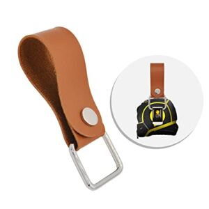MOCOST Snaps Tape Measure Holder, Leather Belt Clip, Fastest and Easiest Use Tape Measure, Drill Impact Holster Tool Belt with Loop Necessary for Industry Workers