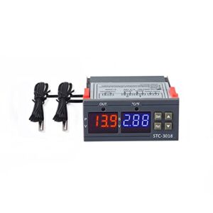 VIGELA AC110~230V Fahrenheit and Celsius All-Purpose Temperature Controller(STC-3018) Equipped with Two Waterproof NTC Sensors