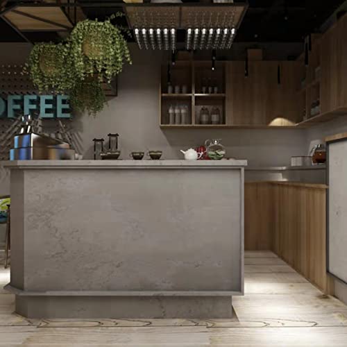 16″×118″ Dark Grey Black Concrete Wallpaper Peel and Stick 3D Matte Textured Thick Concrete Cement Contact Paper Vinyl Wrap Removable DIY Tile Wall Sticker for Walls Countertop Cabinet Kitchen Island | The Storepaperoomates Retail Market - Fast Affordable Shopping