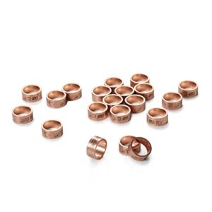 Water Armor USA 1/2 Inch PEX Crimp Ring, Alloy C12200 | 99% Copper Composition with Phosphorous | PEX to PEX Plumbing/Tubing/Pipe Connections/PEX Fittings | 25 Pack
