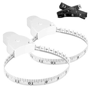 Tape Measure for Body Fabric Body Measuring Tape 60 Inch (150cm) Retractable Measuring Tape for Body Double Scales Measurement Tape for Body (3PCS-White)