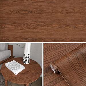 Brown Wood Contact Paper Wood Peel and Stick Wallpaper Wood Contact Paper for Cabinets Wood Grain Contact Paper Decorative Faux Wood Wallpaper Wood Self-Adhesive Wallpaper Removable Drawer 17.7“×118”