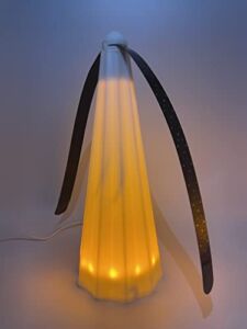 Soft Glow Fly Fan Bug and Fly Deterrent Fan, Soft Orange Glowing White 9.3×9.3×24 cm